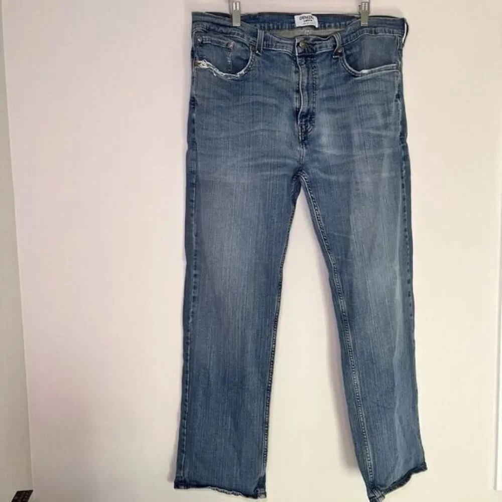 Levis Denizen‎ 285 Jeans Mens 40x32 Blue Relaxed Fit Straight Leg Flex Dark Wash